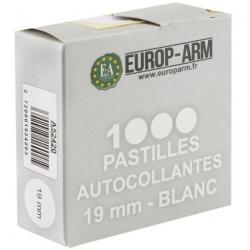 Pastilles autocollantes blanches diam.19mm