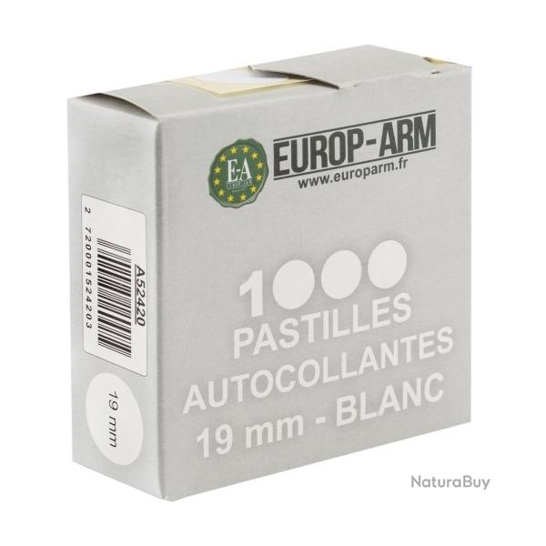 Pastilles autocollantes blanches diam.19mm