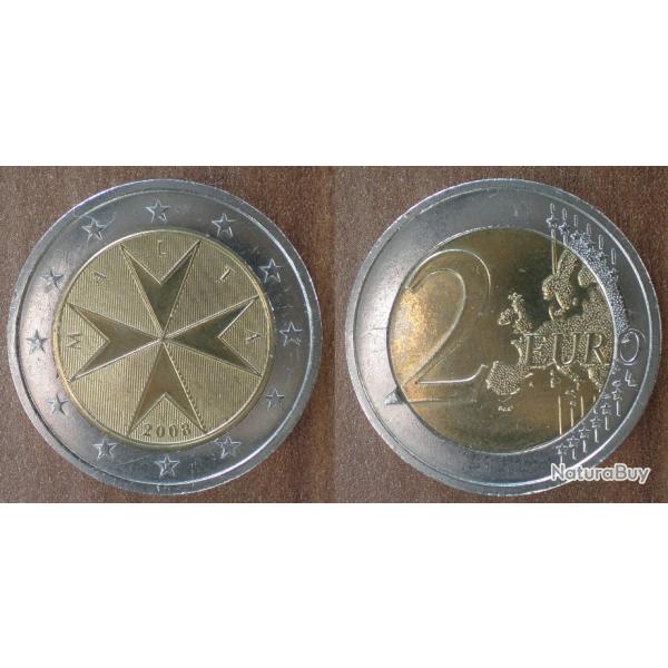 Malte 2 Euro 2008 Piece Eur Euros Malta