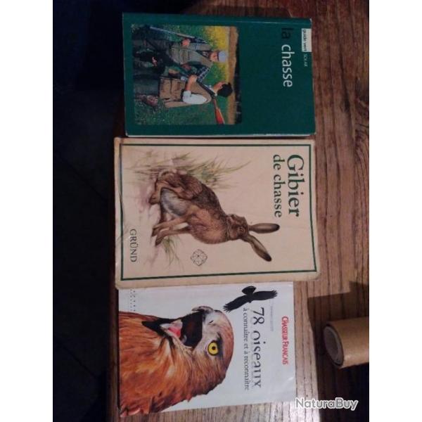 Lot de 3 livres sur la chasse