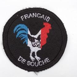 Patch brodé Français de souche 60 mm