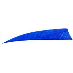 BUCK TRAIL - Plumes Naturelles Shield 4" RH BLEU MARINE