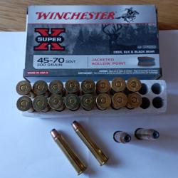 20 cartouches 45/70 winchester 300 grain neuve et 11 cartouches hornady 250 grain neuve total 31