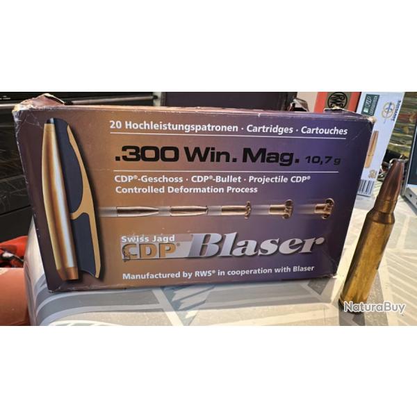 1 boite de 20 balles Blaser CDP 300win mag 10.7g