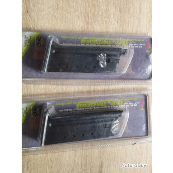 Lot de 2 chargeurs airsoft cybergun Desert Eagle 25bbs  -60%