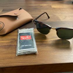 Lunettes de soleil Italienne Ray Ban RB3016 Clubmaster W0366 51-21 mm Neuve