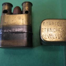 Boite étanche laiton de 8mm mod  1892 reglementaire avec ses cartouches  neutralisées En D