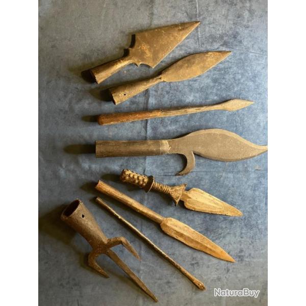 Reproductions anciennes de piques/ piques de lances/ frames/ fuscine