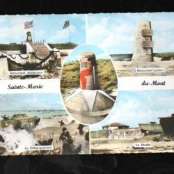 sainte marie du mont multivues  carte postale grand format