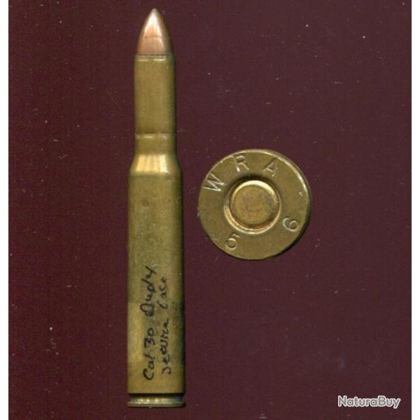 .30 x 2.95" SALVO Duplex - TRES RARE - Munition exprimentale  2 balles projet SALVO USA vers 1950.