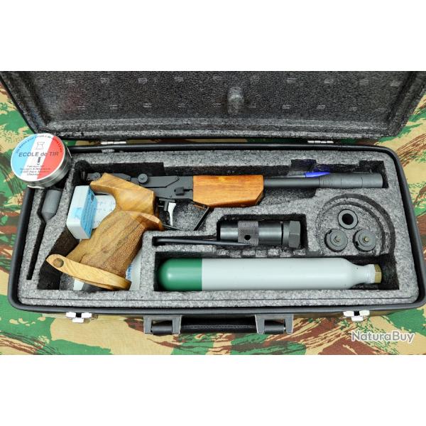 Pistolet de match C02 Tau 7 droitier en valise complte