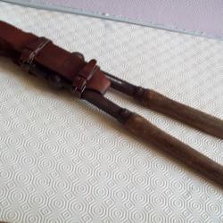 militaria ww1 étui cuir pour grande pince peugeot frères coupe barbelé 14/18 POILU