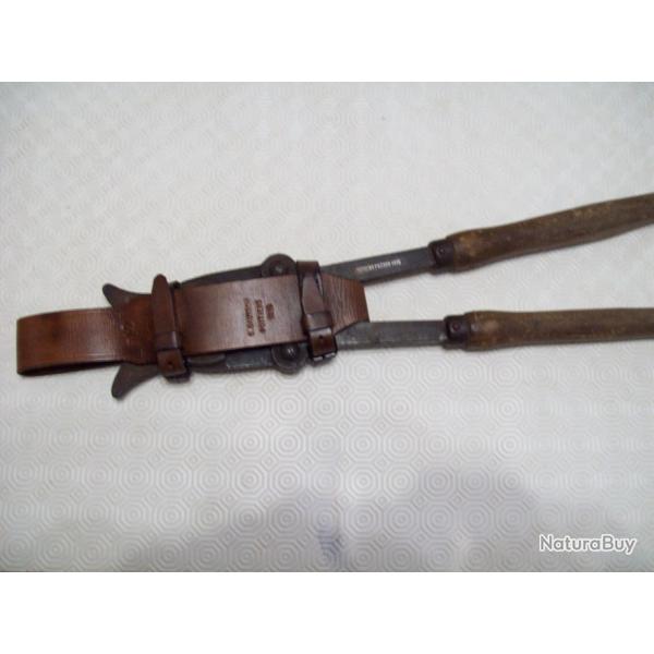 militaria ww1 tui cuir pour grande pince peugeot frres coupe barbel 14/18 POILU