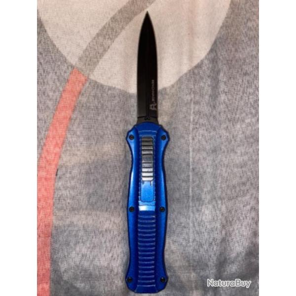 Couteau automatique benchmade infidle dition blue