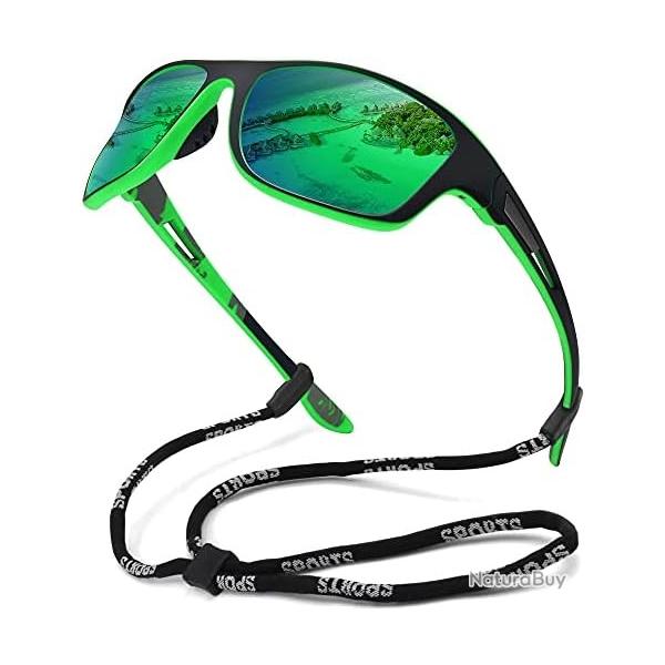 Lunettes De Soleil Polarises Sport UV400 Hommes Pche Cyclisme Course Conduite