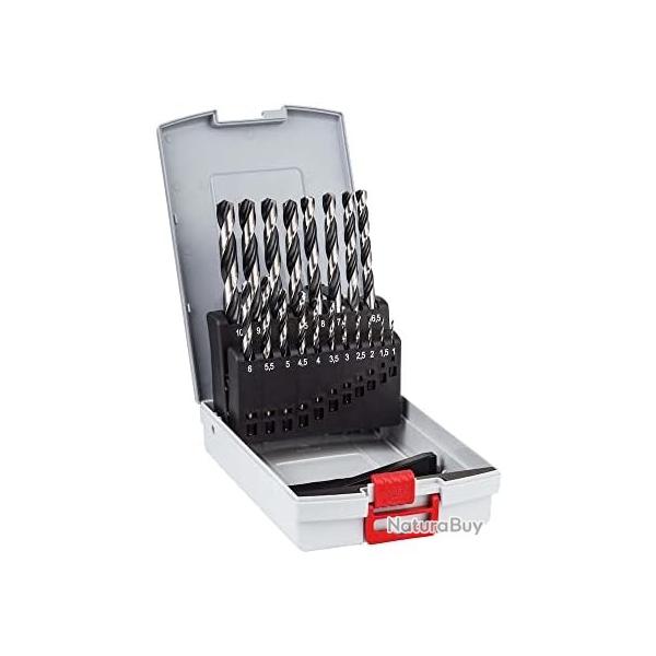 Bosch Professional Coffret 19 pices Forets Hlicodaux HSS PointTeQ (pour mtal, ProBox, accessoire