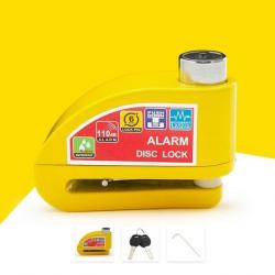 Bloque disque alarme 110 dB - Jaune - LIVRAISON GRATUITE