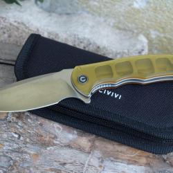 Couteau CIVIVI Mini Praxis Ultem Lame Acier D2 Satin Drop Point IKBS Linerlock Clip C18026C4