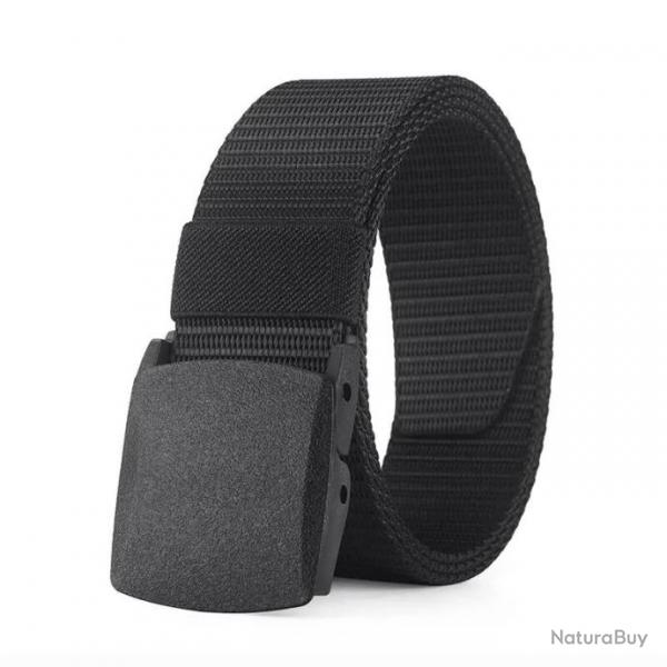 Ceinture en nylon boucle automatique - Noire