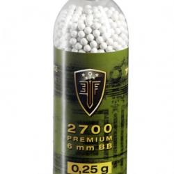 BILLES BBS 6MM ELITE FORCE BLANCHE 0.25G BOUTEILLE X2700