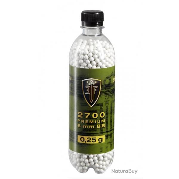 BILLES BBS 6MM ELITE FORCE BLANCHE 0.25G BOUTEILLE X2700