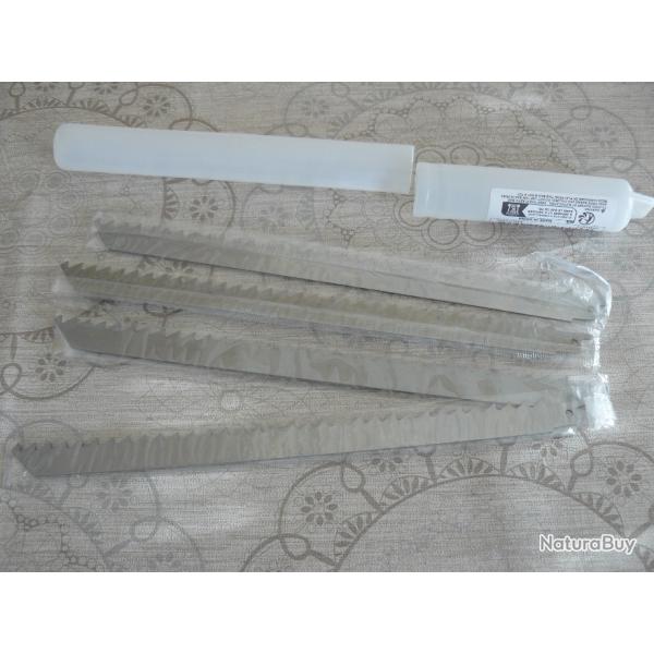 4 lames pour scie sabre acier inoxydable