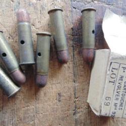 1 munition 8mm neutralisées mod 92 percutée percées 8 mm revolver 8mm92 guerre ww1 ou ww2 8x92 8/92