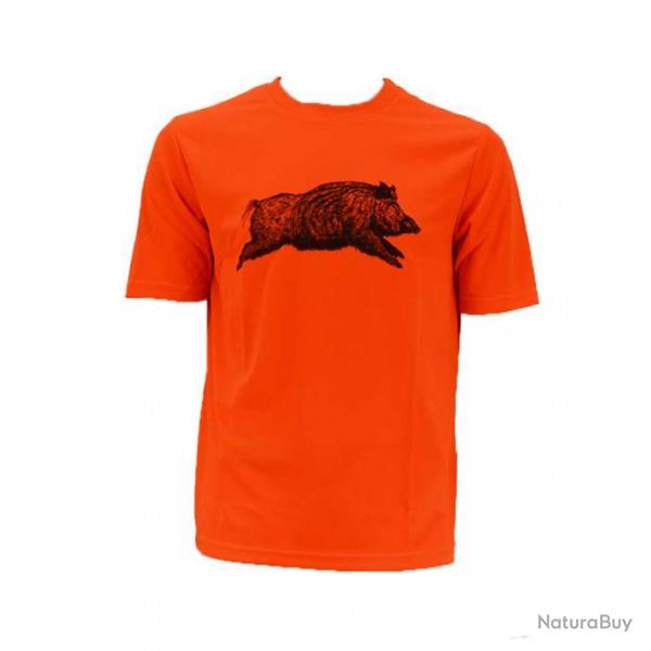 SOLDES T-Shirt sanglier orange TXL (Taille 5)