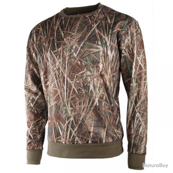 SOLDES Sweat Treeland T203 col rond camo roseau TL (Taille 4)