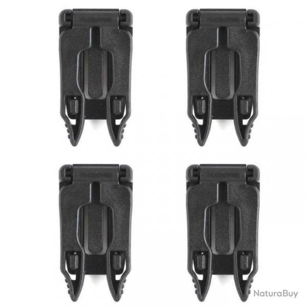 Adaptateur MOLLE V2 Bulldog Tactical Gear - Noir / Lot de 4