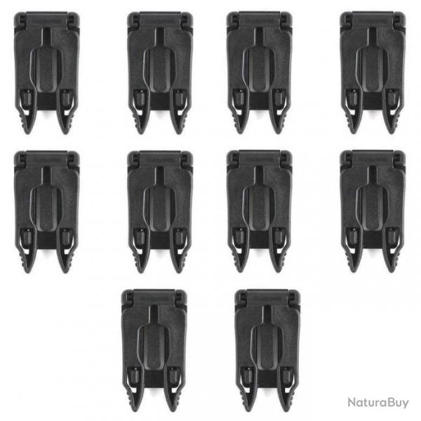 Adaptateur MOLLE V2 Bulldog Tactical Gear - Noir / Lot de 10