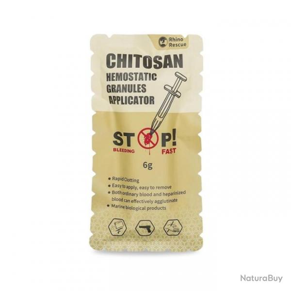 Applicateur de granuls hmostatiques au chitosan Rhino Rescue 6 g - Stoppe les hmorragies rapideme