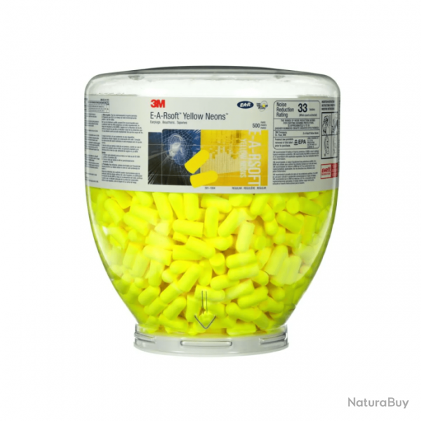 Bouchons anti-bruit 3M E-A-R Bonbonne Earsoft Yellow Neon 36 dB - Autre