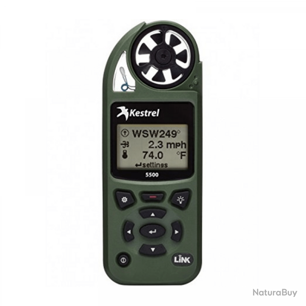 Calculateur de tir Kestrel Meters 5500 LINK + VANE MOUNT - Vert olive