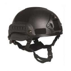 Casque d'entraînement Mil-Tec MICH 2002 + Rails - Noir / Taille unique