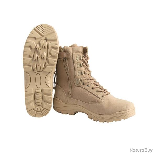 Chaussures Mil-Tec Intervention avec zip - Beige / 48 EU / 14 UK