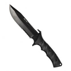 Couteau à lame fixe Mil-Tec Combat G10 - Noir