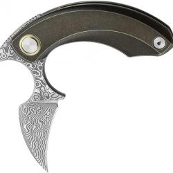 Couteau pliant Bestech Knives Strelit Framelock Damascus/BRZ - Autre