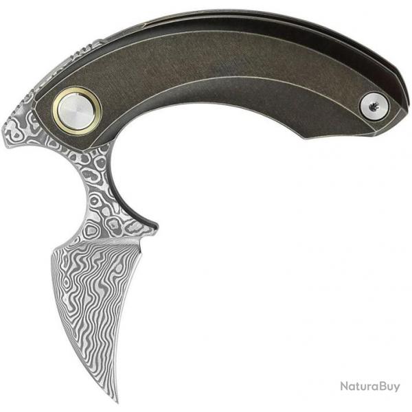 Couteau pliant Bestech Knives Strelit Framelock Damascus/BRZ - Autre