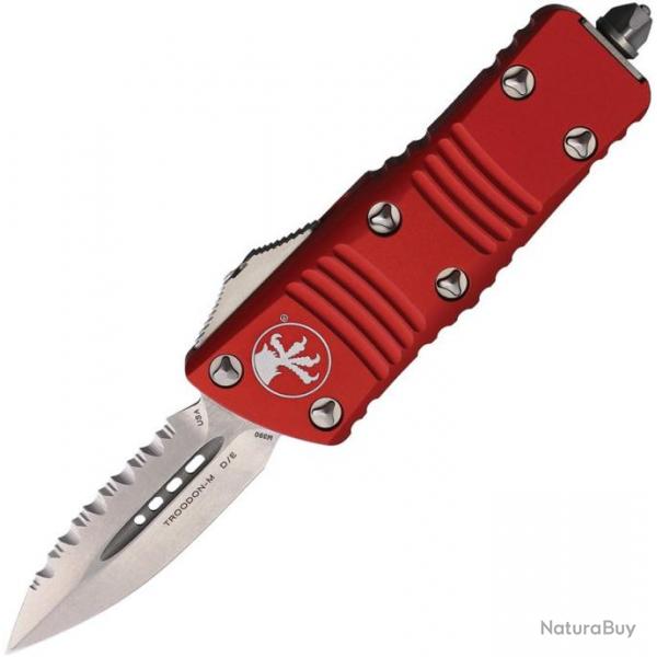 Couteau pliant Microtech Auto Mini Troodon D/E OTF Red - Autre