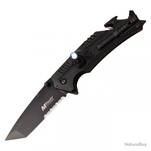 Couteau pliant MTech Linerlock A/O Black - Noir