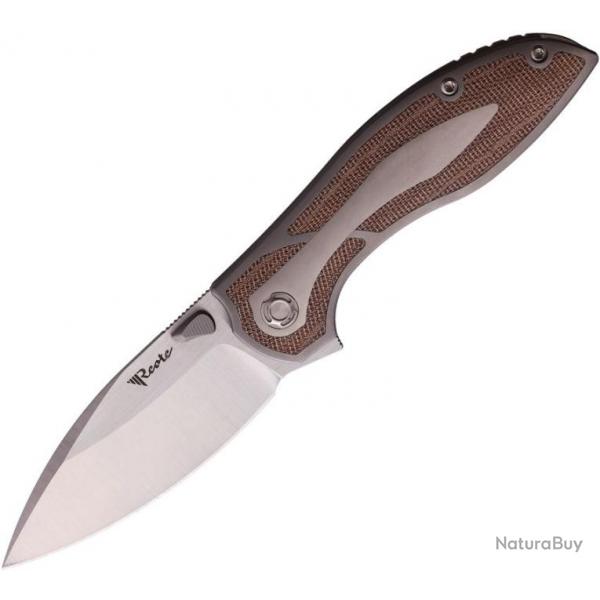 Couteau pliant Reate Knives Iron Framelock Brown - Autre