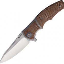 Couteau pliant Reate Knives Mini Crossroad Framelock Brown - Autre