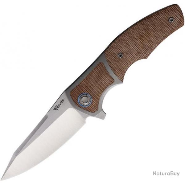 Couteau pliant Reate Knives Mini Crossroad Framelock Brown - Autre