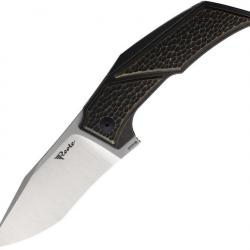 Couteau pliant Reate Knives T3500 Framelock Brass/Blk - Autre