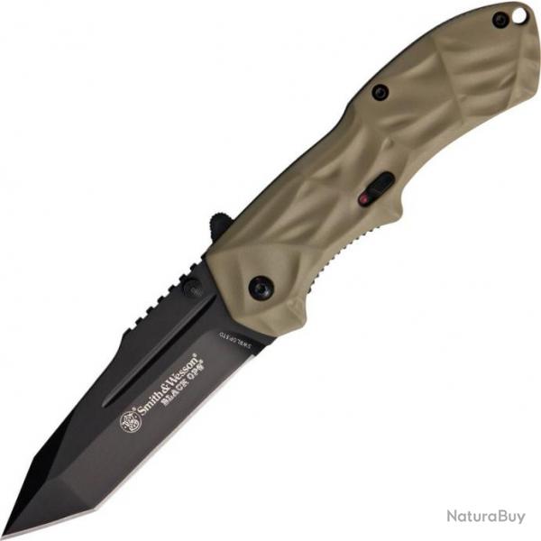 Couteau pliant Smith & Wesson Black Ops Linerlock A/O D - Desert