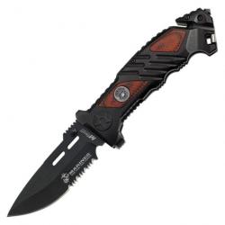 Couteau pliant US Marine Corps RESCUE Linerlock A/O 1023WD - Noir