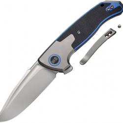 Couteau pliant We Knife Co Ltd Press Check Framelock Blue - Autre