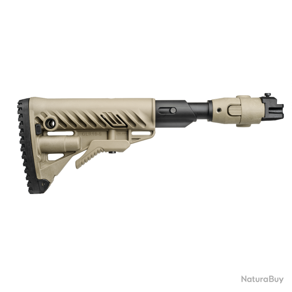Crosse amortissante et pliante FAB Defense M4-AKMS P SB - pour AKMS (Under-Folder) - Coyote