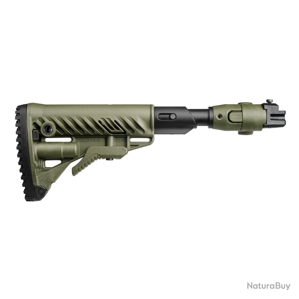 Crosse amortissante et pliante FAB Defense M4-AKMS P SB - pour AKMS (Under-Folder) - Vert olive